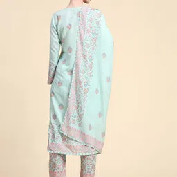 VISHNU WEAVES Ethnic Motifs Printed Kurta with Trousers & Dupatta image 5