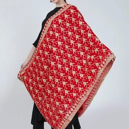 Moda Chales Embroidered Velvet Dupatta image 3