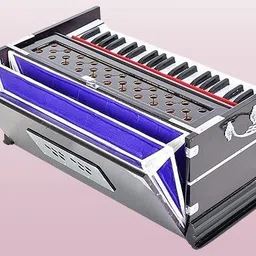 khalsa musical Professional 39 Keys, 7 Stopper HARMONIUM Colour Mahogany Bag 3.2 Octave Hand Pumped Harmonium-picture-33