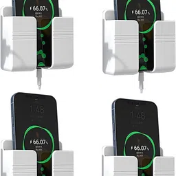 ZEPAD Wall Mounted Stand Mobile Holder Mobile Wall Mount for charging (pack of 4 pcs) Mobile Holder image 1