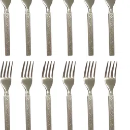 bzilo Stainless Steel Pack Of 24 Forks Set for Dining Table, Home And Kitchen H7 Stainless Steel Fruit Fork-picture-19