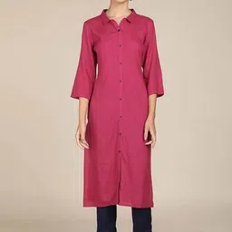 BCZ Style Shirt Collar A-Line Kurta-image-79