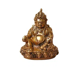 Lord Kuber Sitting Brass Religious Idol by The Advitya image 3
