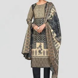 visista Unstitched Wool Salwar Suit Material Printed image 1