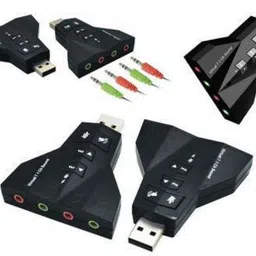 Frackson Airplane Design 7.1 Channel USB External Sound Card Audio Adapter with Mic 2 Stereo Output Jack & Mono Microphone-Input Jack Aeroplane sound card_7.1.... Sound Card image 4