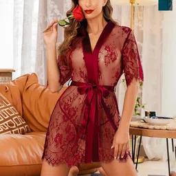 Aamarsh Pack of 2 Self Design Net Baby Doll-picture-38