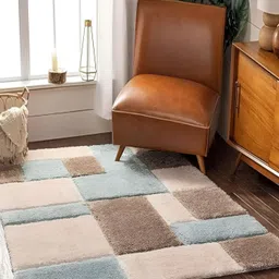 Shopgallery Grey Geometric Anti-Skid Polyester Carpet-image-92