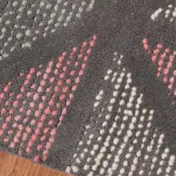 saraswatii global Peach Geometric Hand-Tufted Carpets image 3