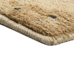 Saral Home Beige & Navy Blue Textured Cotton Rectangular Carpet image 3