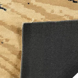 Saral Home Beige & Navy Blue Textured Cotton Rectangular Carpet image 3