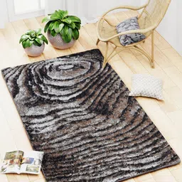 BIANCA Grey & Brown Anti-Skid Carpets image 1