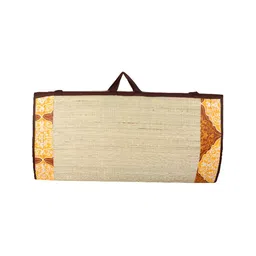 KALA DARSHAN CRAFTS BAZAR Brown Foldable Soft Thickness Carpet image 1