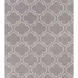 Safiya Carpet Grey Geometric Hand-Tufted Woollen Carpets-image-86