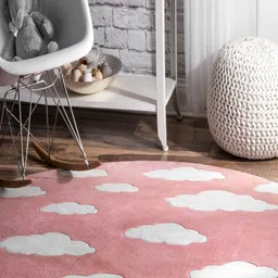 Safiya Carpet Pink Ethnic Motifs Woollen Carpets-picture-27