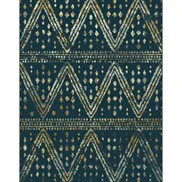 Sapana Carpet-Mats Navy Blue Traditional Anti-Skid Polypropylene Carpet image 2