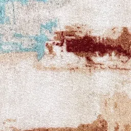 URBAN SPACE Beige & Brown Printed Nylon Anti-Skid Carpet image 2