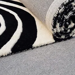 Safiya Carpet Black Abstract Hand-Tufted Woollen Carpets image 5