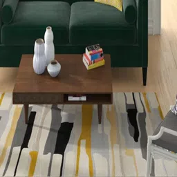 Safiya Carpet White Abstract Hand-Tufted Woollen Carpets image 4