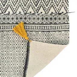 Art Avenue Grey & White Printed Cotton Carpet image 4