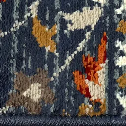 Sapana Carpet-Mats Navy Blue Floral Anti-Skid Polypropylene Carpet image 4