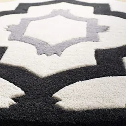 Safiya Carpet Grey Geometric Hand-Tufted Woollen Carpets image 3