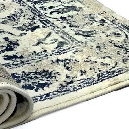 Sapana Carpet-Mats Cream-Coloured Floral Anti-Skid Polypropylene Carpet image 5