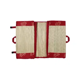 KALA DARSHAN CRAFTS BAZAR Maroon Foldable Korai Grass Carpet image 5