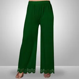 kiran impex Pack of 3 Women Straight Fit Multicolor Lycra Blend Trousers image 2