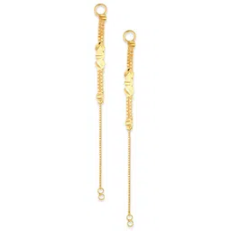 Vighnaharta Gold-Plated Classic Ear Cuff Chain Earrings-picture-10