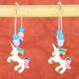 Asthetika Kids Gold Plated Unicorn Hoop Earrings-picture-17