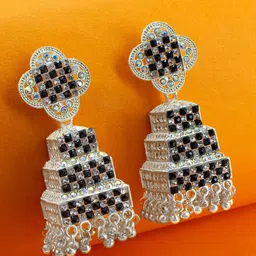 PRIVIU Stone-Studded Classic Jhumkas-picture-28