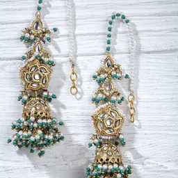 DUGRISTYLE Blue Classic Jhumkas Earrings-picture-18