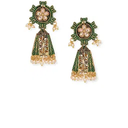 Anouk Gold-Toned Gold-Plated Floral Drop Earrings-picture-26