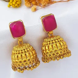 GRIIHAM Contemporary Jhumkas Earrings-image-26