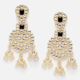 Aazeen Gold-Plated Contemporary Jhumkas Earrings-picture-23