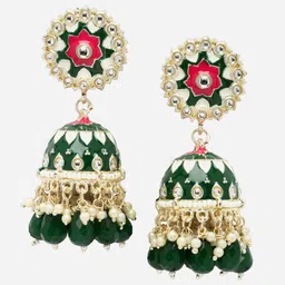 Anouk Gold-Plated Dome Shaped Jhumkas-picture-18