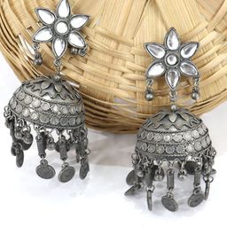 VAGHBHATT Heart Shaped Jhumkas Earrings-picture-3
