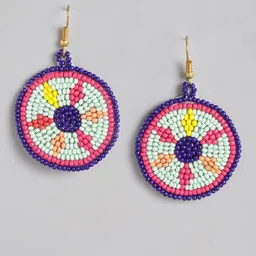 RICHEERA Circular Artificial Beads Drop Earrings-picture-25