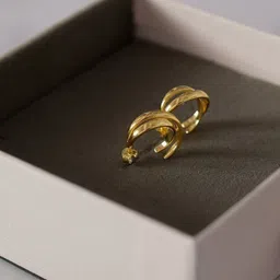 Anushka Jain Jewellery Gold Plated 925 Sterling Silver Half Hoop Earrings-picture-32