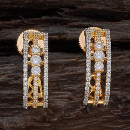 Kushal's Fashion Jewellery Gold-Plated Circular Half Hoop Earrings-picture-42