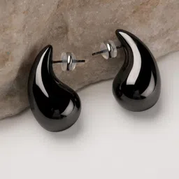 FIMBUL Teardrop Shaped Stainless Steel Stud Earrings-picture-21
