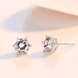 Designs & You Silver-Plated Circular Studs Earrings-picture-32