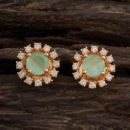 Kushal's Fashion Jewellery Gold-Plated Circular Studs Earrings-picture-13