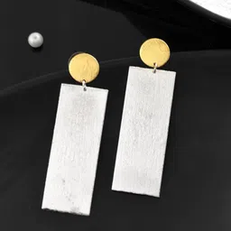 Silvermerc Designs Square Drop Earrings-image-30