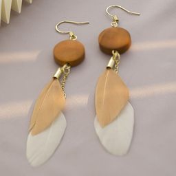MYKI Gold-Plated Contemporary Drop Earrings-picture-44