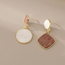 MYKI Gold-Plated Contemporary Drop Earrings-picture-42
