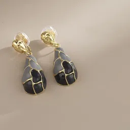 MYKI Gold-Plated Contemporary Drop Earrings-picture-20