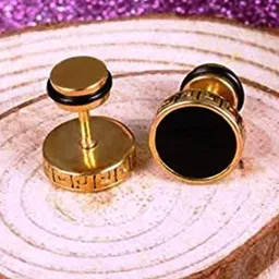 MEENAZ Men Gold-Plated Contemporary Studs Earrings-picture-14