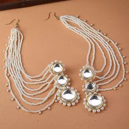 KARATCART Gold-Plated Contemporary Drop Earrings-picture-23