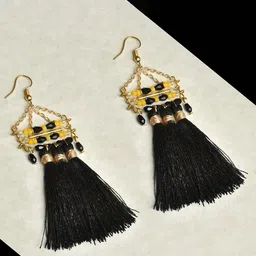 BeAbhika Tasselled Contemporary Drop Earrings-picture-21